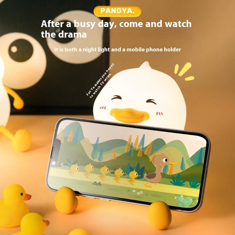 Silicone Pat Night Lamp with Phone Holder β Cute Desktop Light & Home Decor
