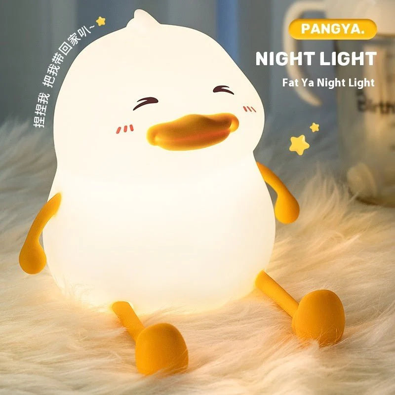 Silicone Pat Night Lamp with Phone Holder – Cute Desktop Light & Home Decor