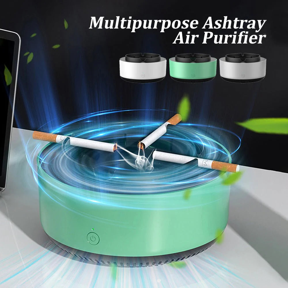 Smoke Removal Air Purification Ashtray – Automatic Anion Purifier for Car & Home