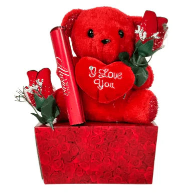 teddy and flower combo